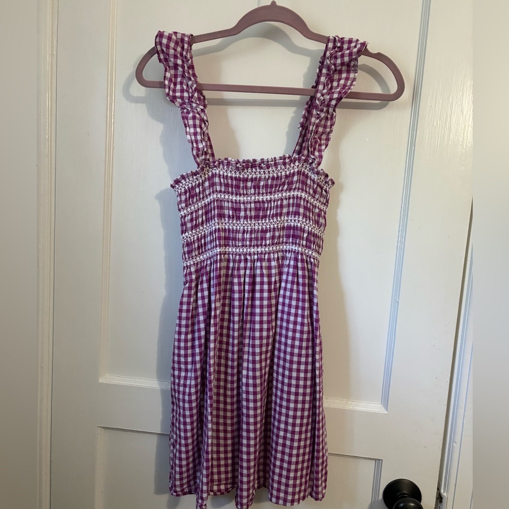 French Connection Gingham smocked dress